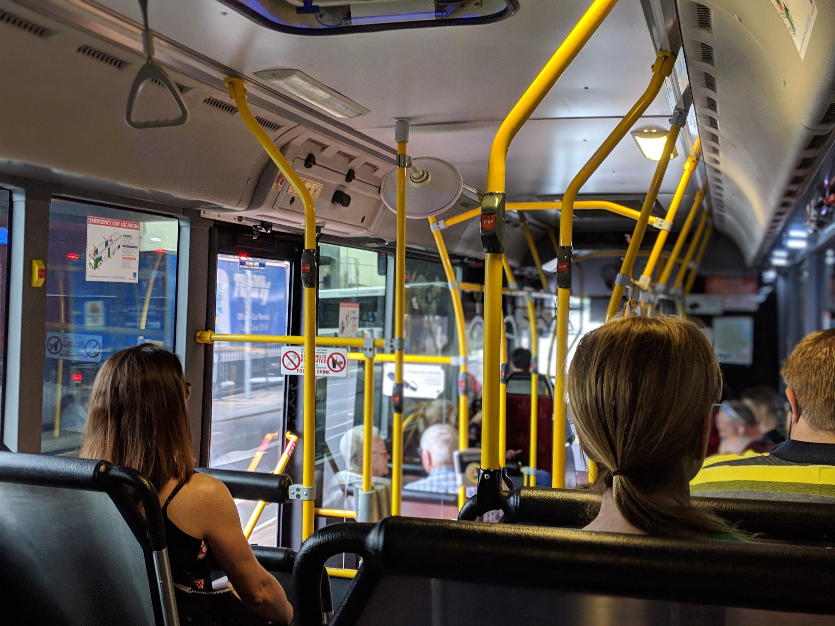 People sitting in a bus