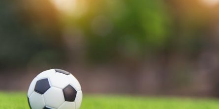 Picture of a football with a blurred background