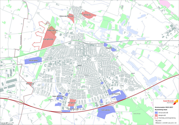 Billede der viser udviklingsområder i Ikast
