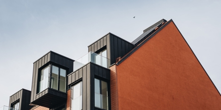 Red apartment building