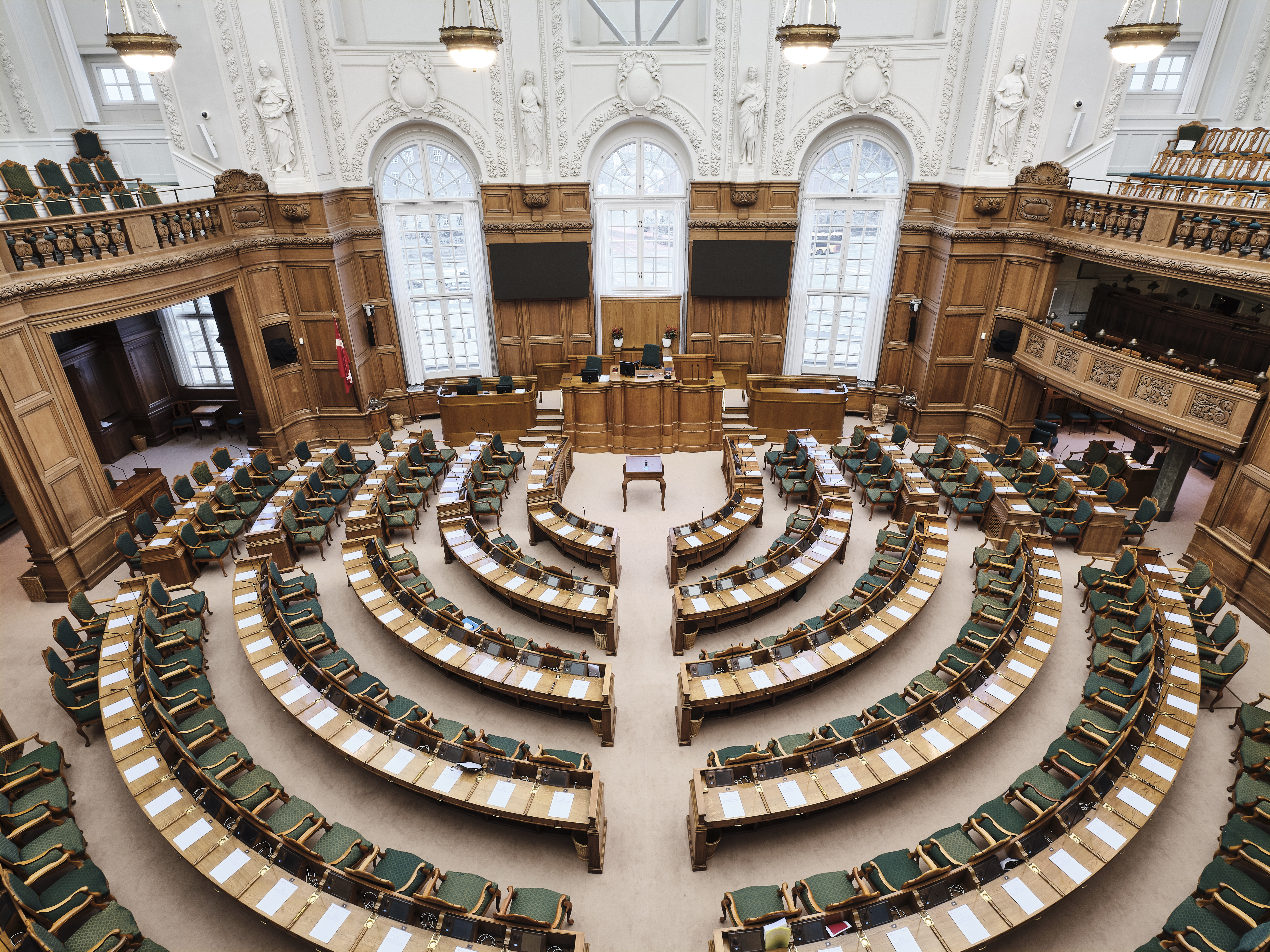 Et billede af Folketingssalen